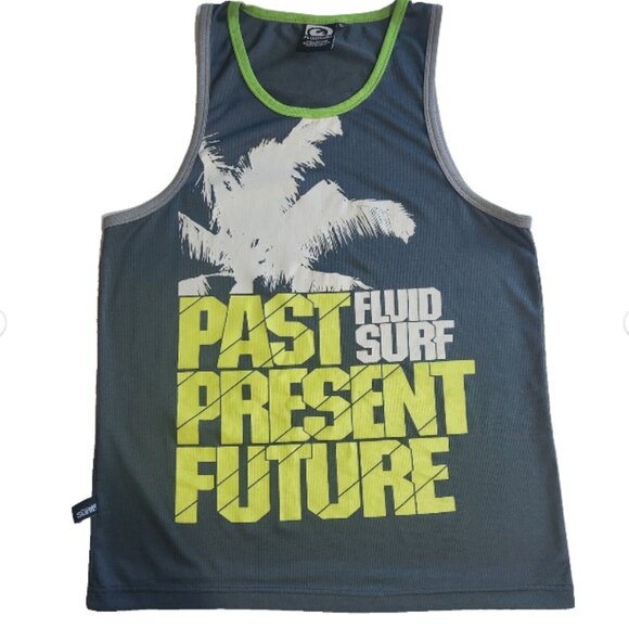 Fluidsurf Tank Top Shirt Sleeveless Men's Xl Beach Surfing Jersey Graphic - Picture 1 of 12